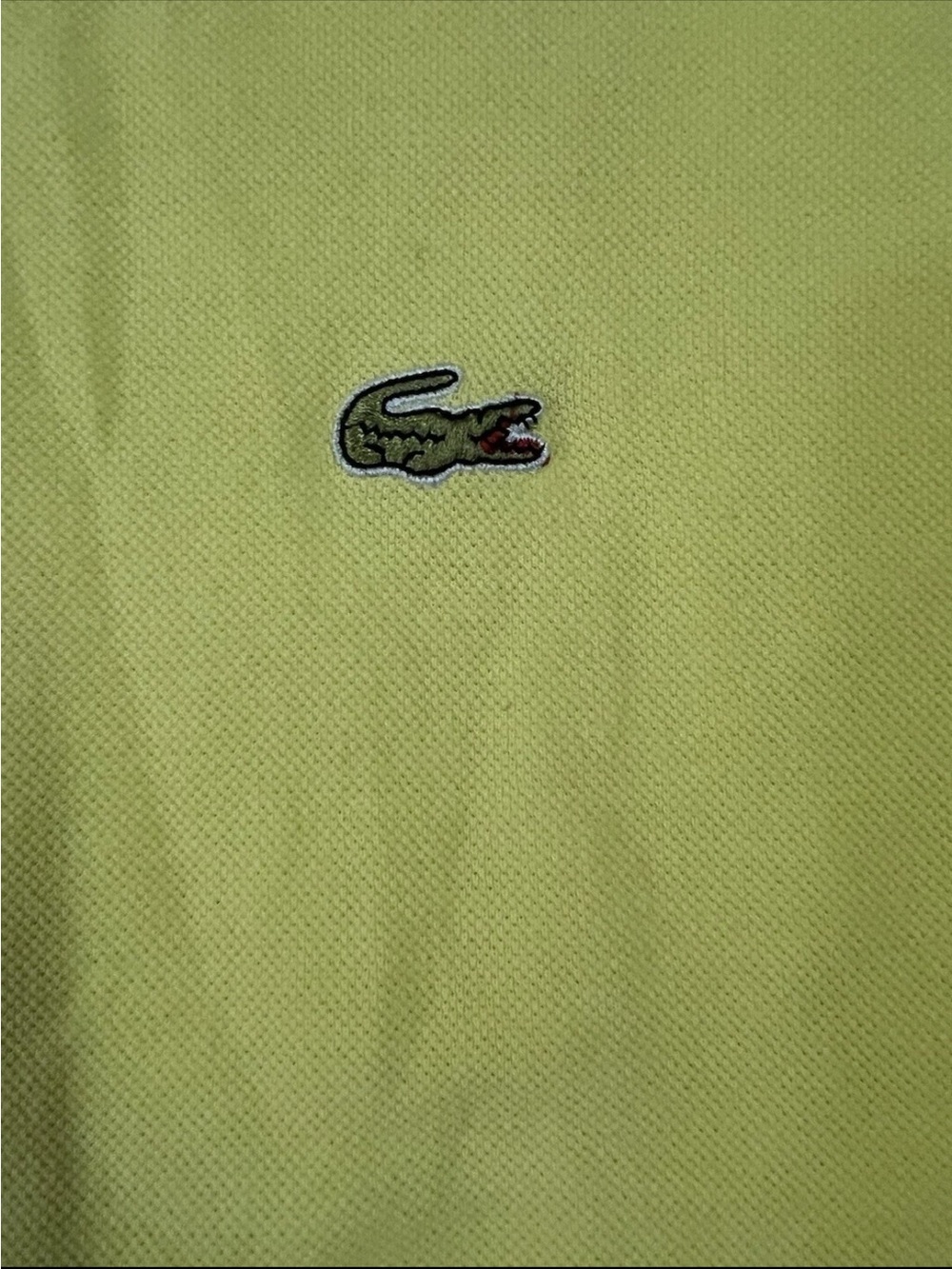 Chemise Lacoste Made In France Girls Size 7 Polo Yellow Shirt Retro Tennis Golf - Picture 3 of 9